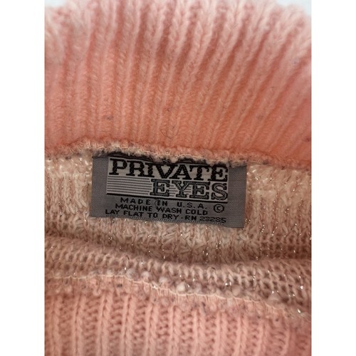 Suéter Vintage Años 80 Private Eyes EE. UU. Floral Rosas Rosa Blanco Y2K Mujer Mediano - Imagen 7 de 14