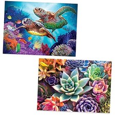 2-Piece Diamond Painting Kits for Adults  Colorful Sea Turtle and Colour-2