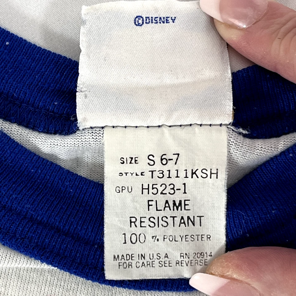 Rare 1990's Vintage Disney Aladdin Genie Graphic T Shirt Size 6/7 Single Stitch - Image 4 of 4