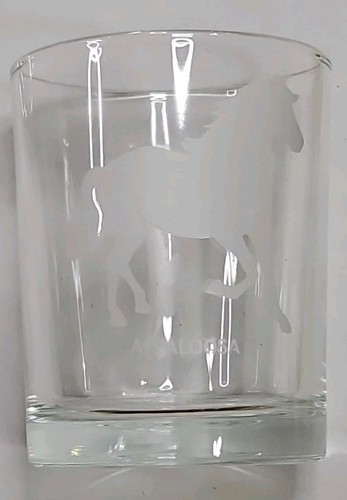 Appaloosa Horse Whiskey Glass Set Of 4 Made In France Elegant Country Core - Picture 2 of 10