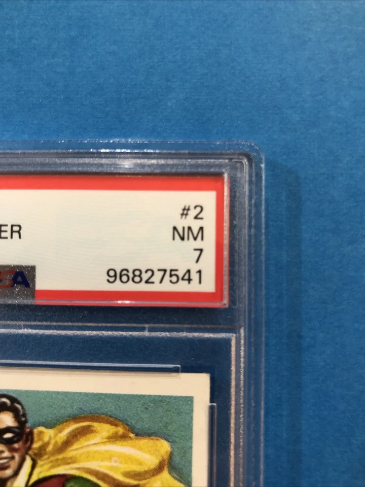 1966 TOPPS BATMAN BLACK BAT #2 ROBIN-BOY WONDER RC PSA NM 7 SET BREAK CB - Image 2 of 4