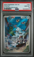 2024 POKEMON TEF EN-TEMPORAL FORCES ILLUSTRATION RARE #181 CHATOT PSA 10