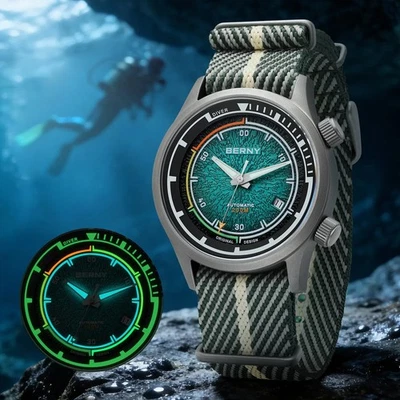 BERNY-Men Automatic Titanium Diver Watch-AMT159MNY - Image 1 of 4