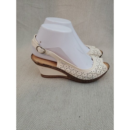 Patrizia by Springstep Keilsandalen Damen Größe 37 EU 6,5 US weiß Slingback - Bild 4 von 9