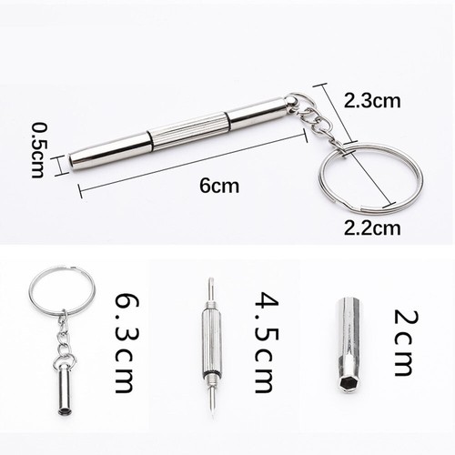Eyeglass Screwdriver Set 3 in 1 Keychain Repair Tool 3, 5, 10 Pack - Picture 13 of 16