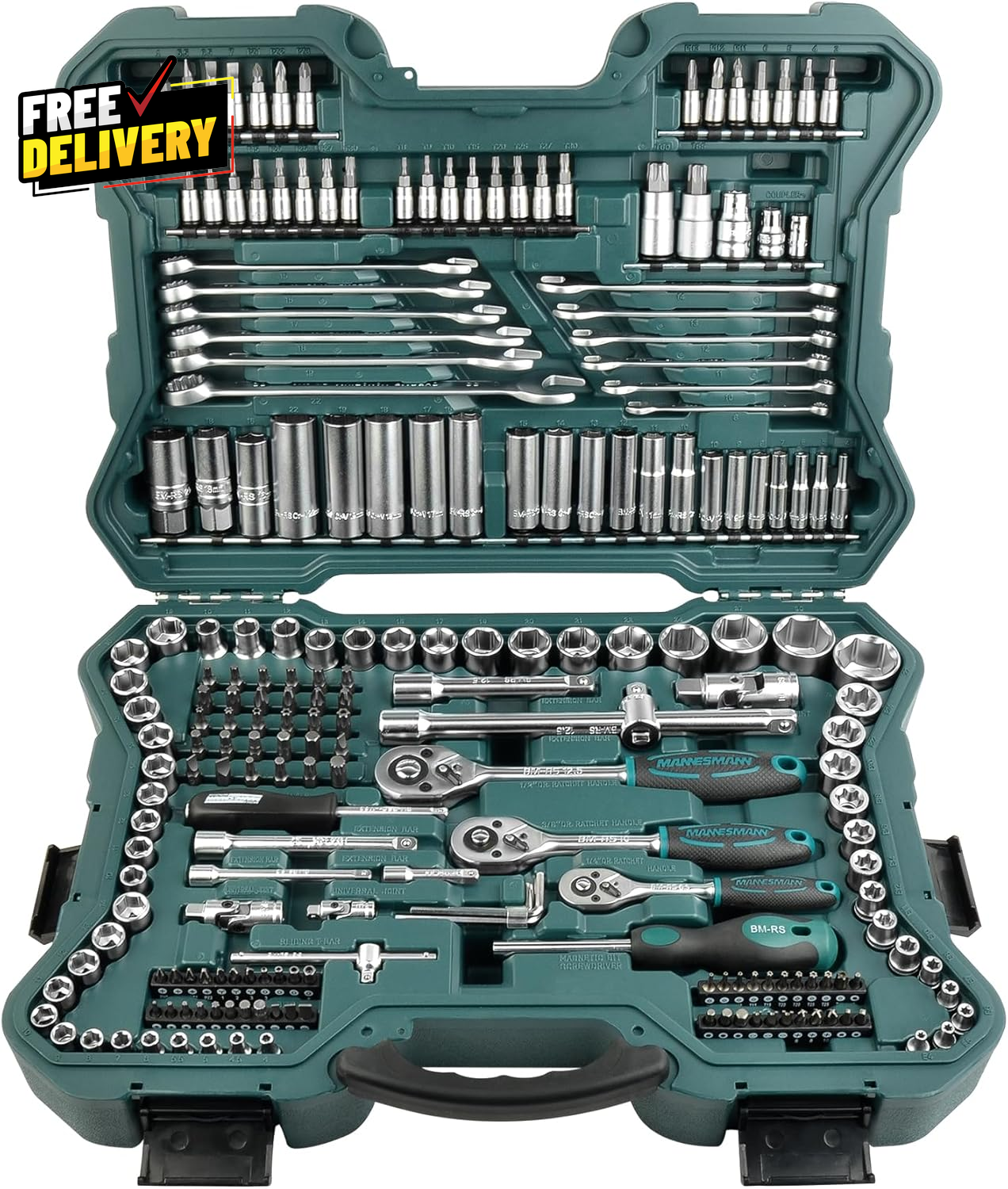 215-Piece Socket Wrench Set 1/4