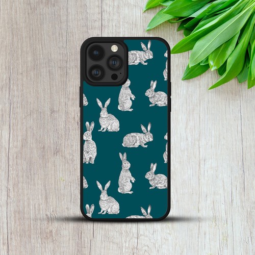 BUNNY CASE FOR IPHONE SAMSUNG GOOGLE PIXEL RABBIT PATTERN CUTE GIFT PHONE COVER - Picture 11 of 36
