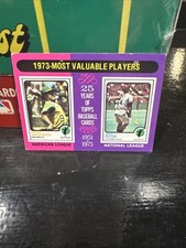 1975 Topps Baseball 1973- MVP's Reggie Jackson Pete Rose Card #211 VG