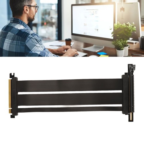 Pcie4.0 X16 Riser Kabel High Speed 90 Grad Zweireihig Grafikkarte Verlänger KUI - Photo 6/22