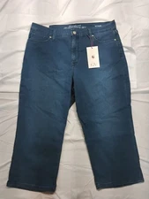 Gloria Vanderbilt Women's Rail Straight Blue Denim Jeans Size 14 New with Tags