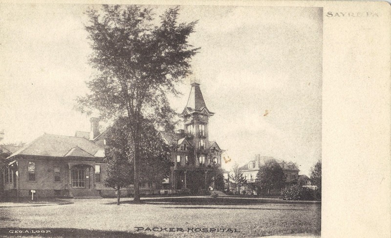 Sayre PA  Packer  Hospital Antique UDB B/W Postcard UNPOSTED EXCL *
