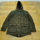 Barbour Game Parka Wax Jacket Mens XL Brown Sylkoil Outdoor Sherpa Lining
