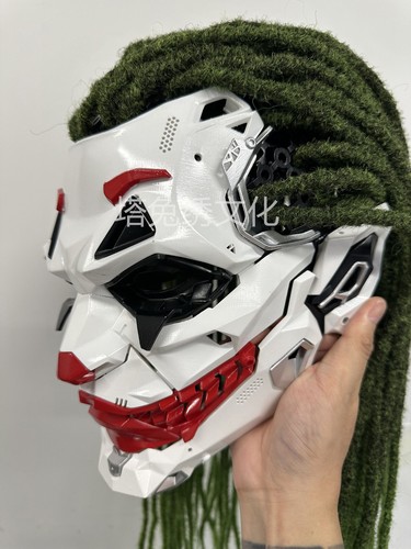 Joker Vollgesicht Harz Masken Cosplay Requisiten mit Dreadlocks Punk Stil Zubehör - Bild 5 von 12