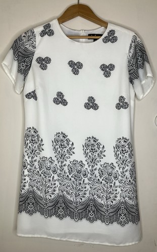 Lulus Blumen Kleid schwarz-weiß Größe S Kurzarm Ostern Frühling Mode - Bild 1 von 5