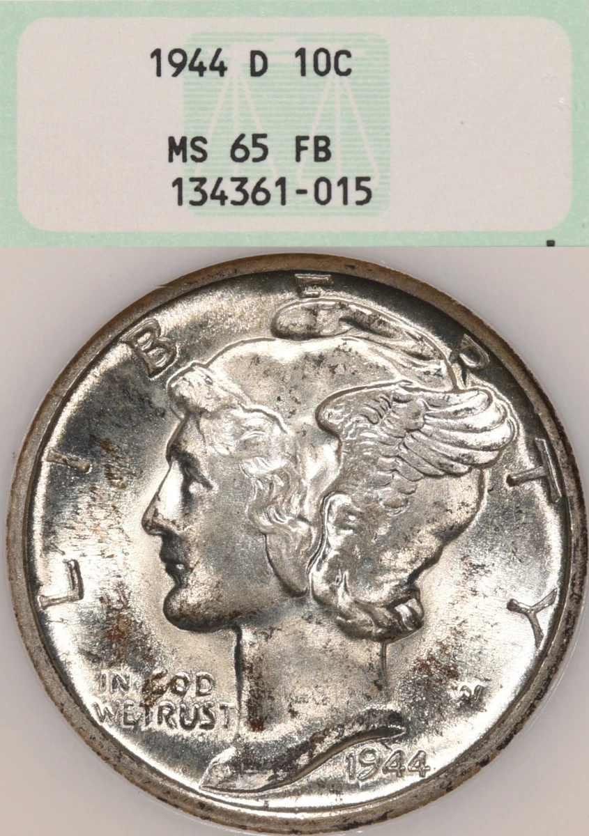 MS 64 Graded 1944 Year Mercury Dimes (1916-1945) for sale | eBay