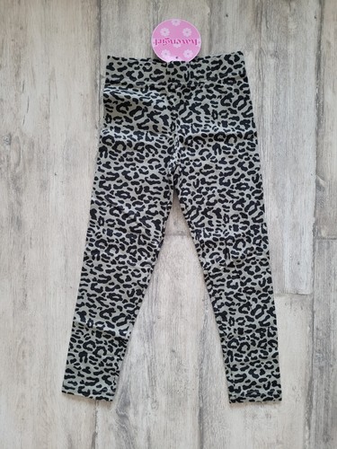 HAVENGIRL GIRLS SIZE 6 PANTS LEOPARD ANIMAL LEGGING FUN GRAY SCHOOL GYM DANCE