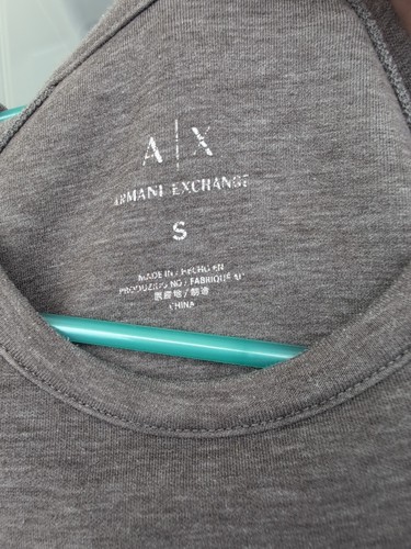 Armani Exchange Maglione Vintage Maglia Pullover Grigio Felpa Cotone Y2k Small - Foto 6 di 6