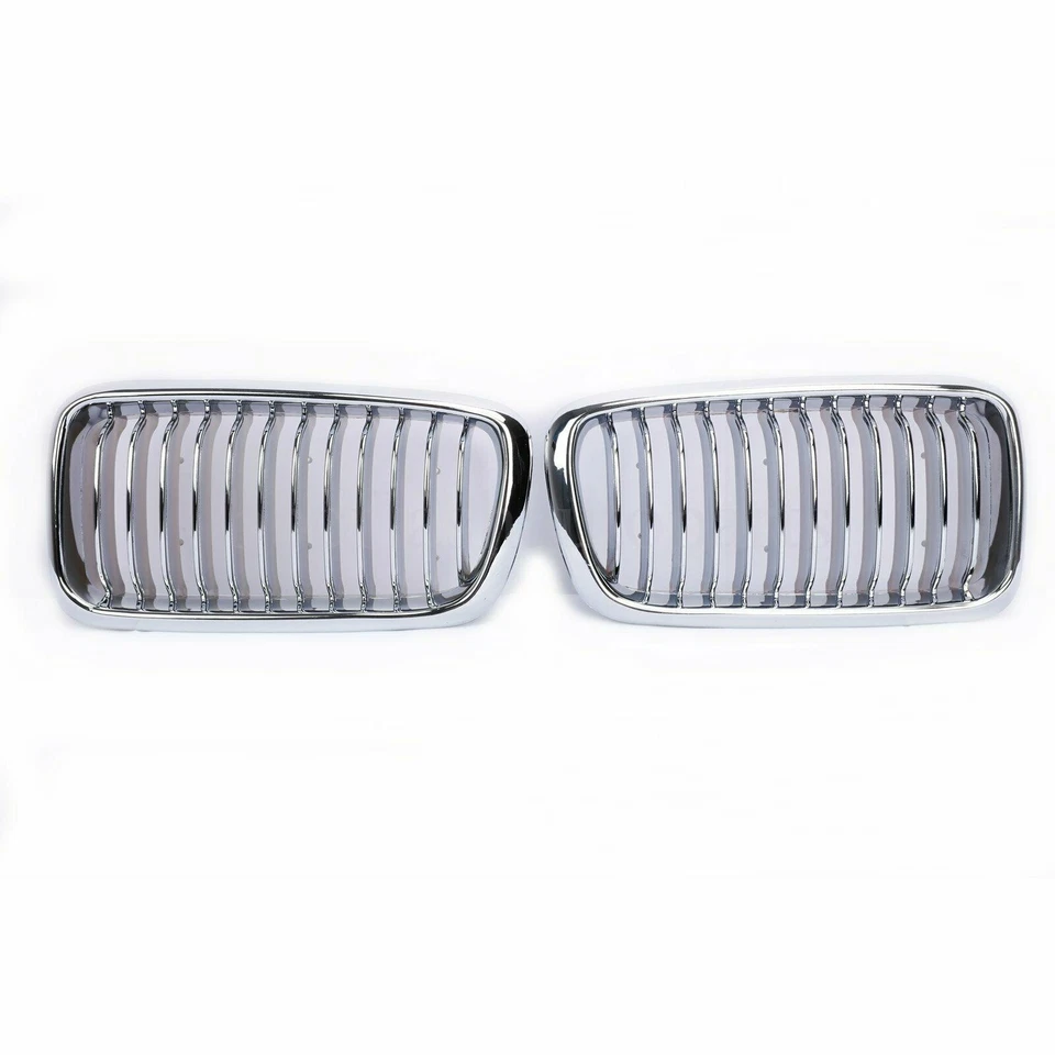 2x Front Kidney Grille Grill Chrome Hood For BMW E38 740i 740iL 4Dr 1999-2001 Foto 3 de 4