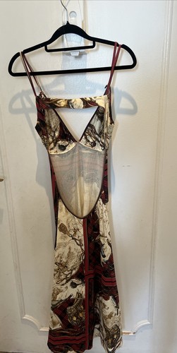 Ladies Just Cavalli Open Back Dress Size 42 Large Made In Italy - Picture 7 of 11