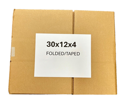 30" x 12" x 4" CARDBOARD BOX -200 lb - SINGLE BOX - Picture 2 of 4