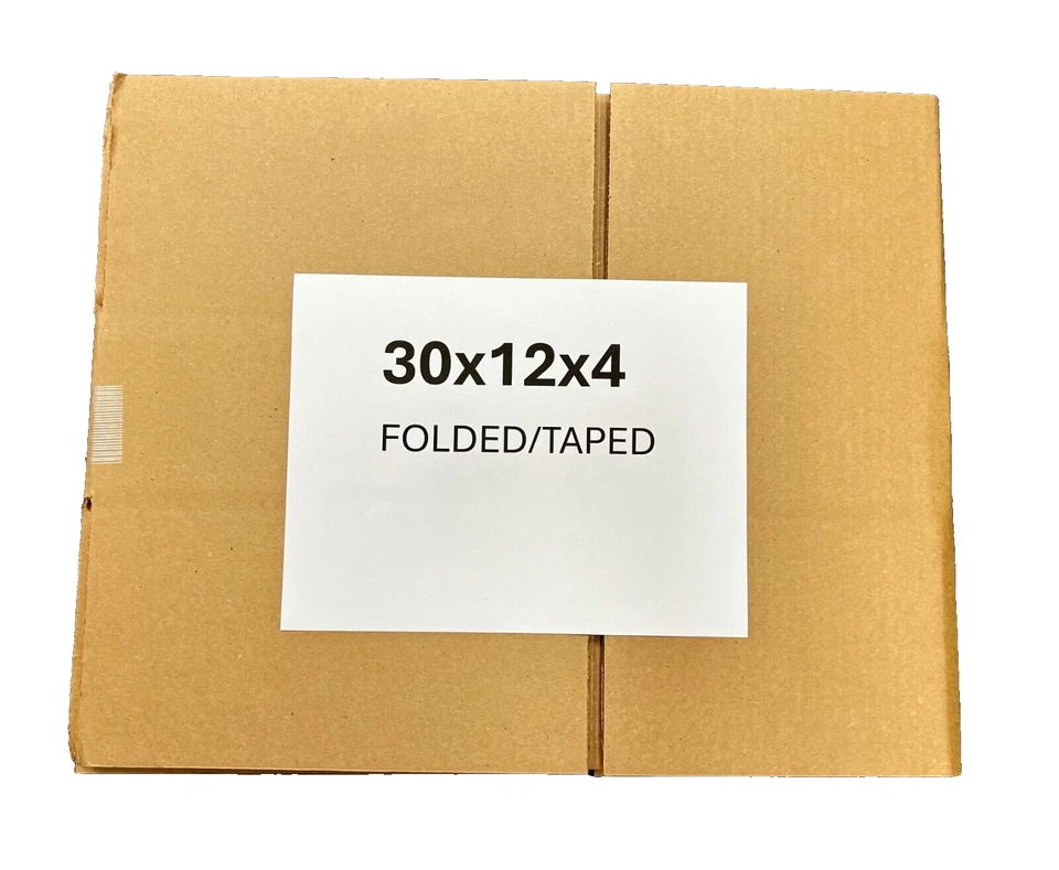 30" x 12" x 4" CARDBOARD BOX - 200 lb -  SINGLE BOX - Image 2 of 4