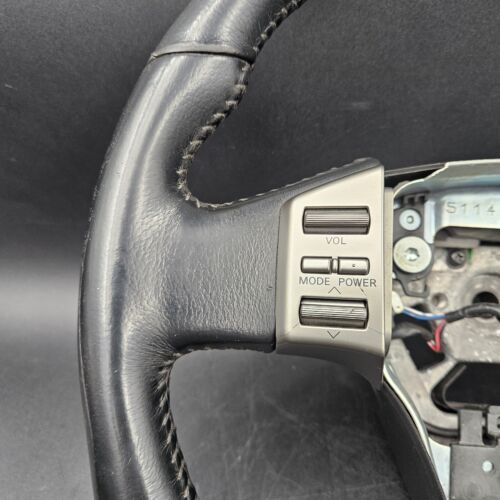 2003 2004 2005 Infiniti G35 Coupe Leather Steering Wheel w/Controls OEM 5114 - Picture 3 of 9