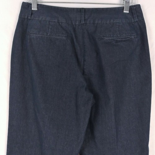 Larry Levine Damenhose mittlerer Aufstand Stretch gerade Beine blau Größe 8 flache vorne - Bild 5 von 7