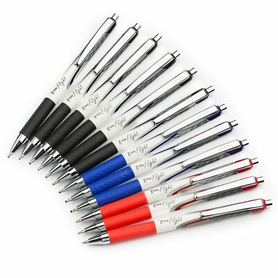 BLUE Pack of 6 Zebra Z-Grip Flight 1.2mm Retractable Ballpoint Pen