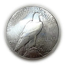 Peace Dollar Reproduction Coin Concho Screw back Tack Conchos 1-1/2", Eagle Side