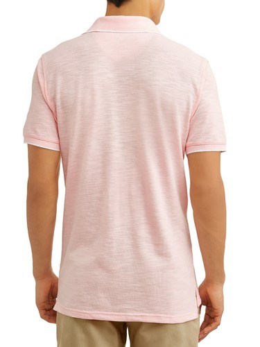 George Men's Short Sleeve Pique Stretch Polo 2XL 50-52 Pink Heather NEW - Picture 2 of 2