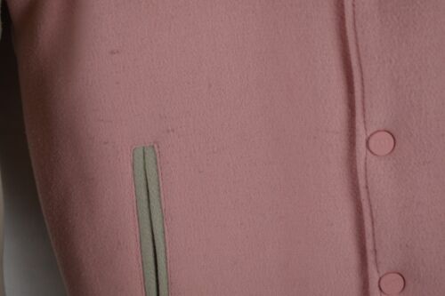 DKNY JEANS Pink Varsity Jacket size L Girls 14/16 Hooded Bomber Casual Outdoors - Picture 4 of 9