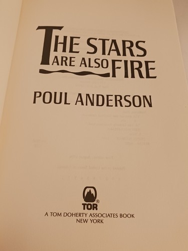 The Stars Are Also Fire by Poul Anderson 1st Edition hardcover VG+ Tor Books - Foto 5 di 9
