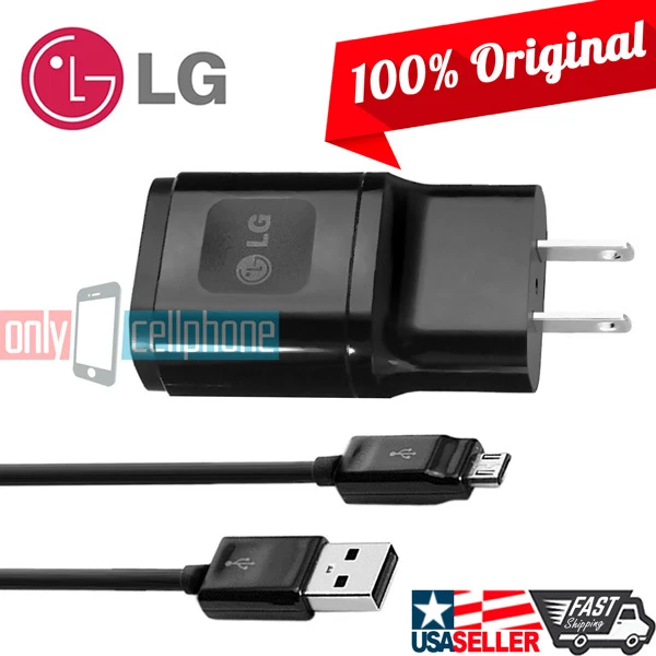 Original LG 1.8A Wall Home Charger Micro-USB Data Cable for G4/G3/G2/Stylo/Flex - Image 2 of 4
