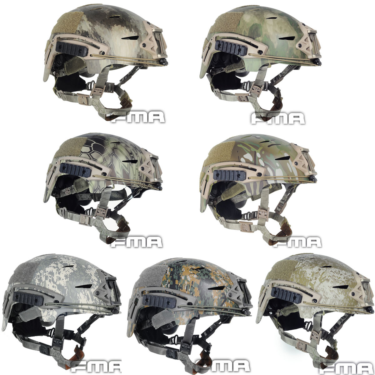 FMA camuflaje de alta calidad táctica Airsoft CS EXF BUMP casco de projoección FMA camuflaje de alta calidad táctica Airsoft CS EXF BUMP casco de projoección