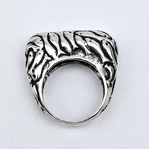 VTG Dian Malouf DLM School of Fish Sterling Silver 925 Ring Size 6 - 13.8g - Picture 5 of 7