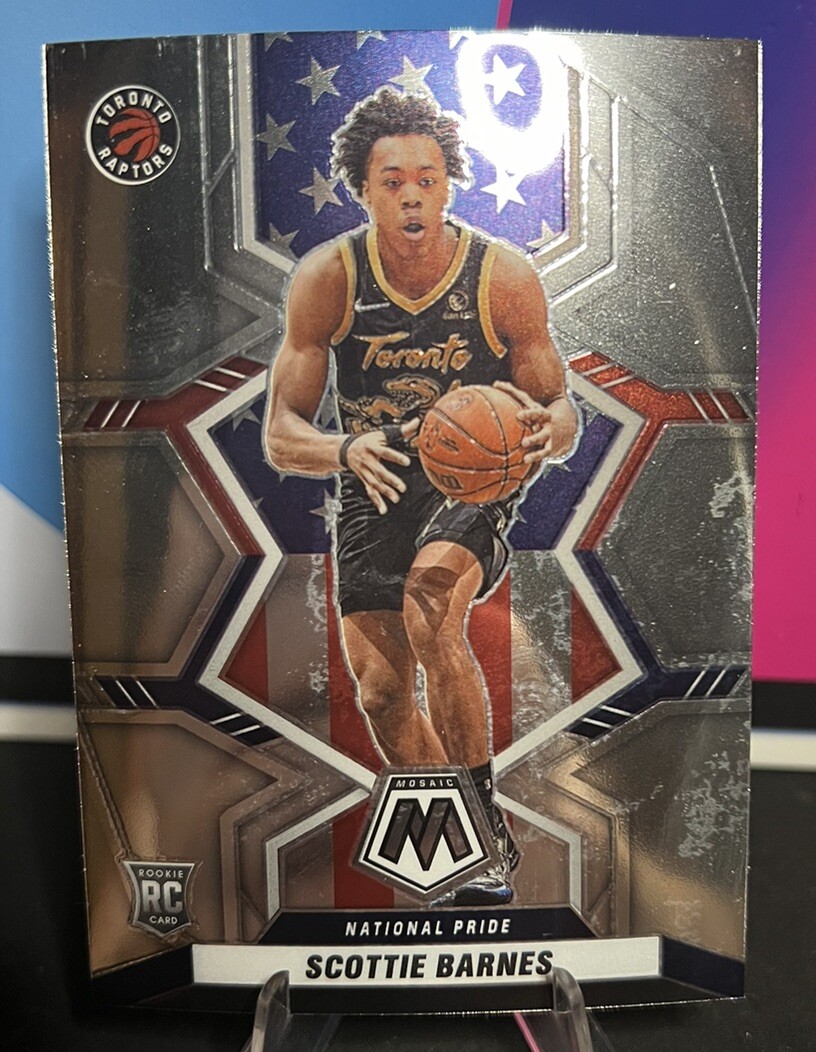 2021-22 Mosaic Scottie Barnes National Pride Silver Prizm Rookie RC #257