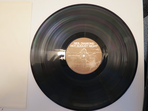 NEIL DIAMOND **HOT AUGUST NIGHT **DOUBLE 2 RECORDs LP VINYL, Good Condition - Picture 8 of 8