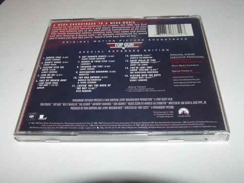 Top Gun Original Soundtrack CD OST Kenny Loggins Berlin Cheap Trick ...... - Picture 2 of 2