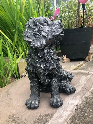 Adorable Sprinier Spaniel Cocker Scottie Perro Beagl Cachorro Estatua Jardín Adorno - Imagen 37 de 47