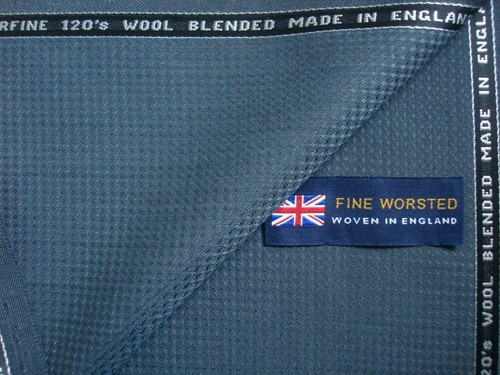 Super 120’s WOOL BLENDED LT. WEIGHT SUITING FABRIC MADE IN ENGLAND = 3.9 m. - Picture 5 of 7