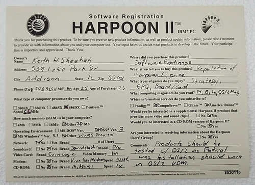 Harpoon II PC Game 1994, Big Box Computer Game, Complete, Floppy Disk, Re-sealed - Picture 13 of 21