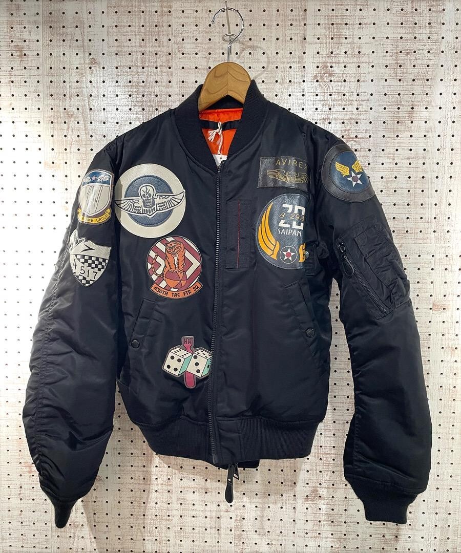 Avirex Flight Jacket Men's MA-1 Top Gun Batting Nylon Black Avirex Flight Jacket Men's MA-1 Top Gun Batting Nylon Black