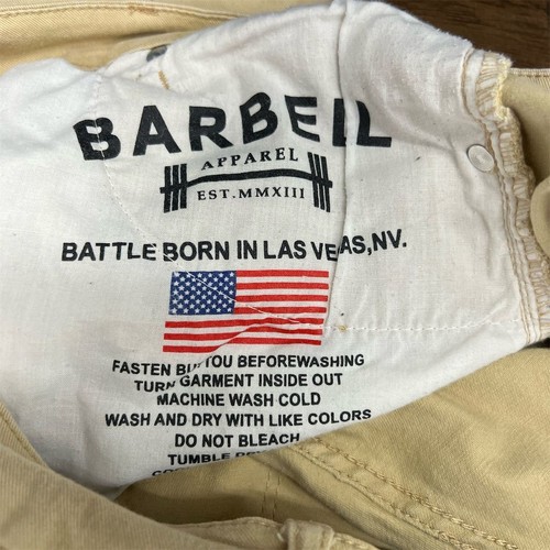 Barbell Apparel Khaki Herrenhose Größe 30 Beige Slim Fit Sportliche Passform 5-Pocket - Bild 9 von 10
