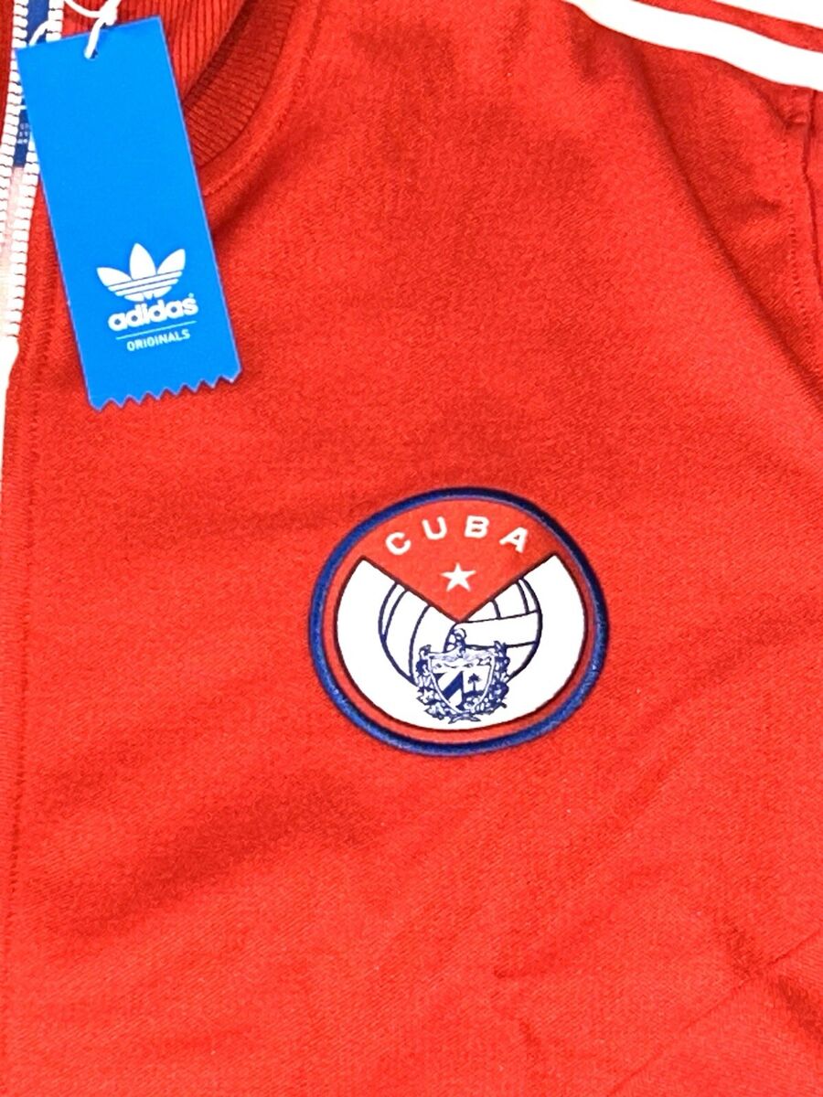 adidas CUBA サッカージャケット 赤 XO Rare Adidas Originals Cuba Football Jacket Soccer Track Top