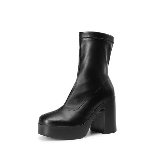 Botines de vestir cómodos de fiesta con plataforma gruesa para mujer - Imagen 5 de 31