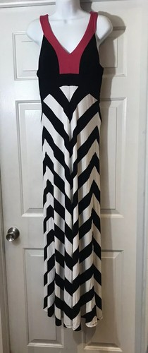Neiman Marcus Striped Maxi Dreas Sz M
