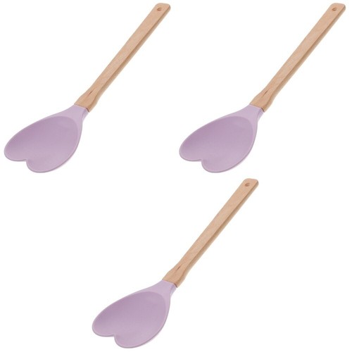 3 PZ Cucchiaio a Forma di Cuore in Silicone Cucchiaio in Silicone a Forma di Cuore Strumento da Cucina - Foto 5 di 12