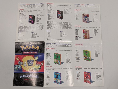 Pokemon Card List 4 Booklets Gotta catch 'em all! Vintage 1999 - Picture 8 of 17