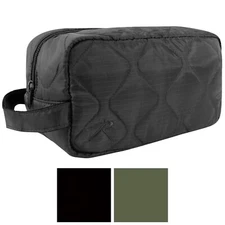 Rothco Lightweight Quilted Woobie Travel Kit – Compact Toiletry Bag Shaving Bag