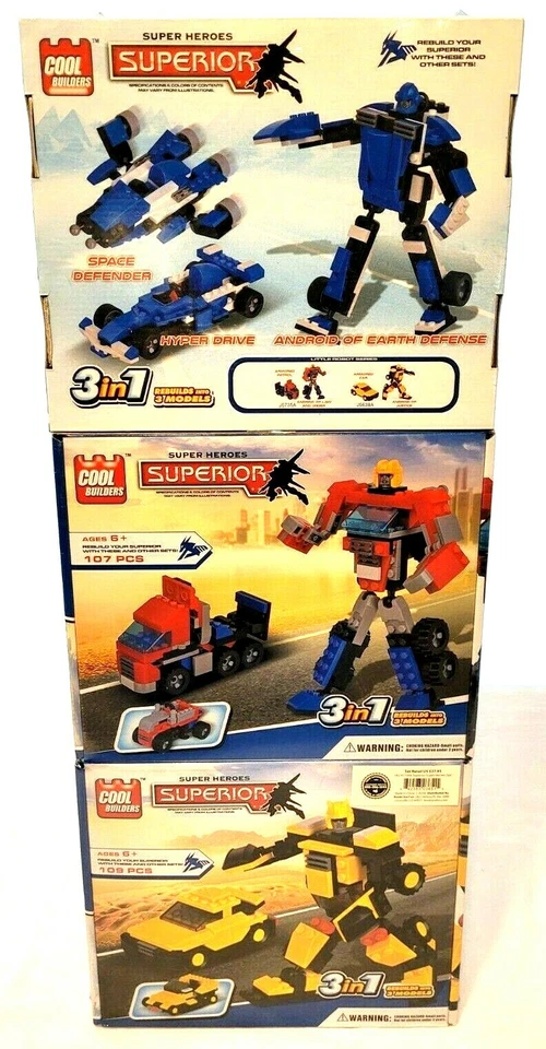Superior Cool Builders 3-in-1 Building Blocks Ages 6+ - Image 2 of 4